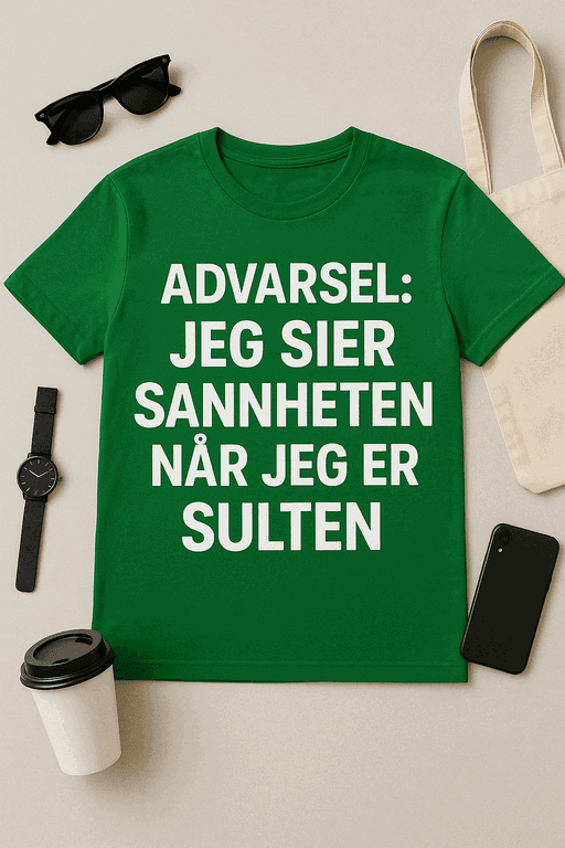 Advarsel: Jeg sier sannheten når jeg er sulten – T-skjorte