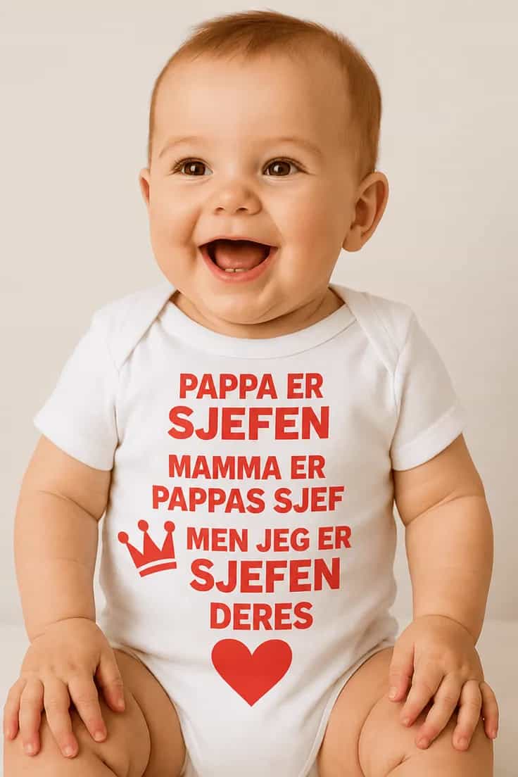 Baby-body Jeg er sjefen – sjef eller sjefinne etter ønske