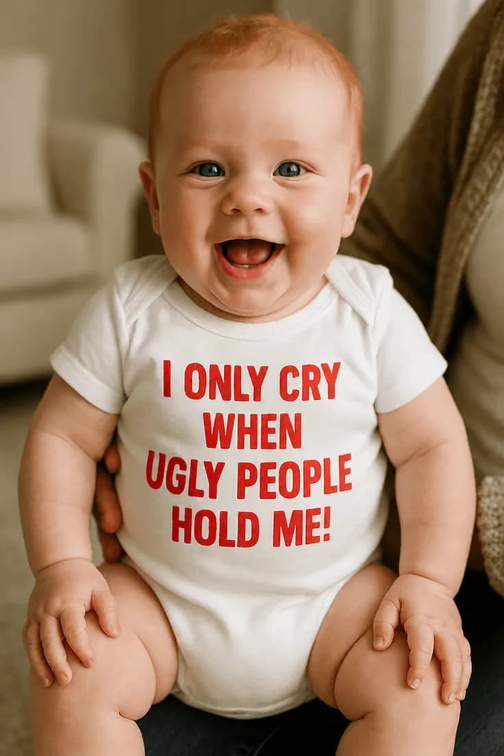 Baby-body Jeg gråter bare når stygge folk holder meg