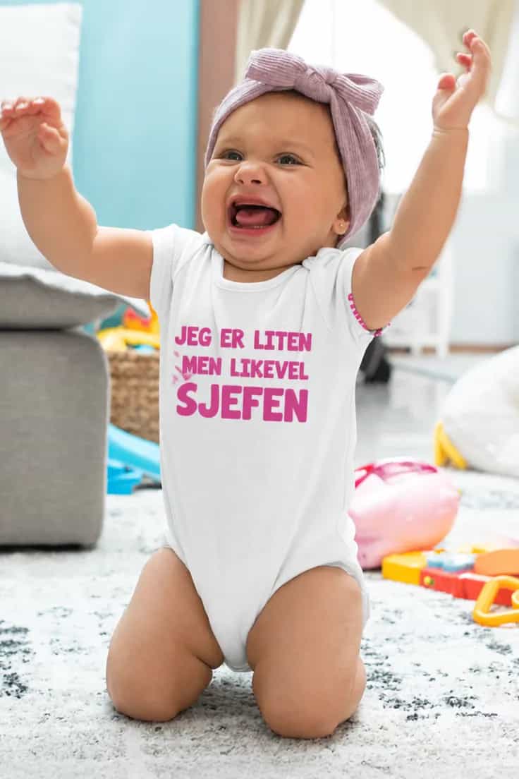 Baby-body Liten men sjefen â JEG ER LITEN
