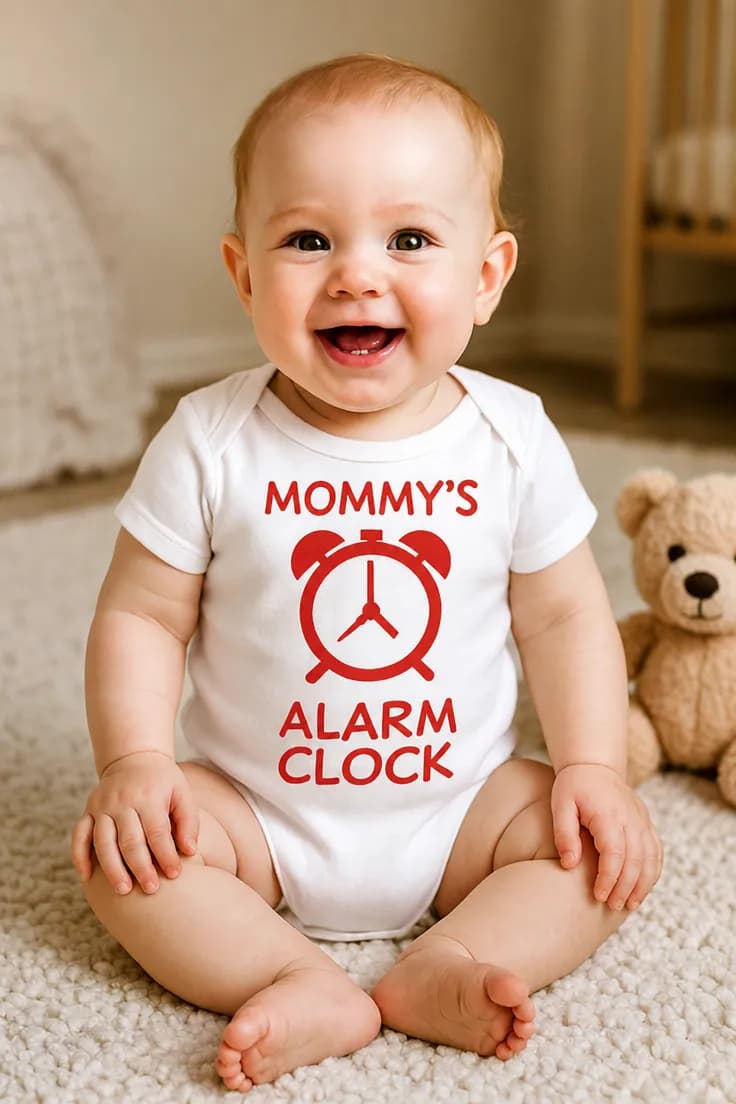 Baby-body Mors alarmklokke – MOMMY'S ALARM CLOCK