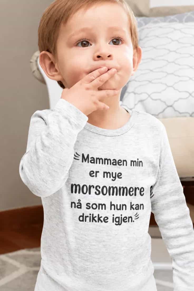 Baby-body Morsom mamma – Mammaen min er mye
