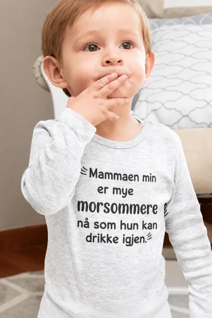 Baby-body Morsom mamma – Mammaen min er mye