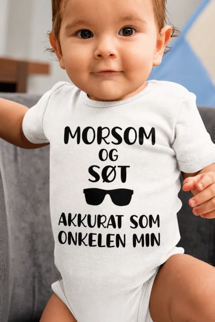 Baby-body morsom som onkel – MORSOM OG SØT