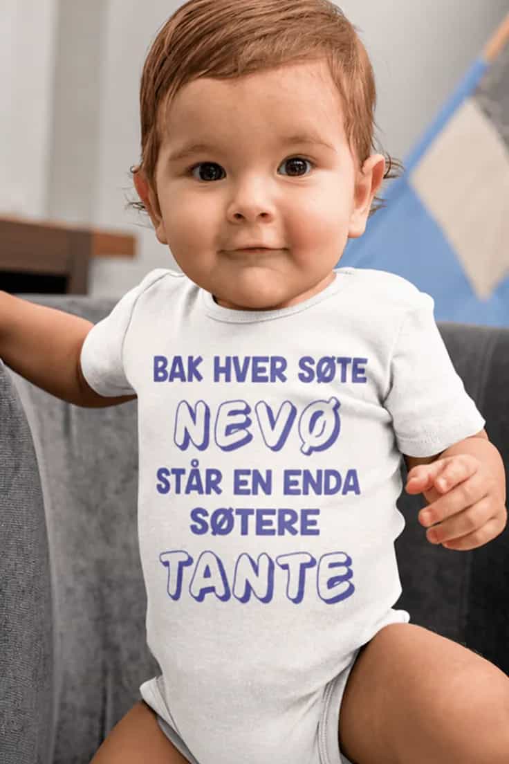 Baby-body Søt nevø og tante – BAK HVER SØTE NEVØ