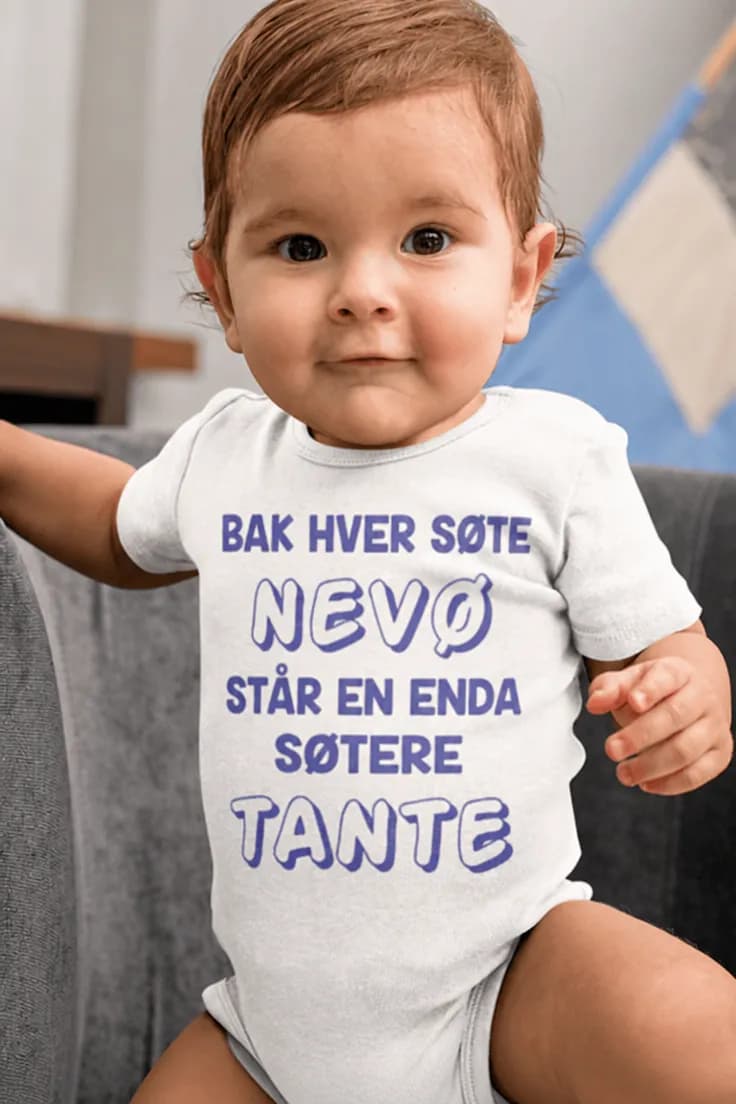 Baby-body Søt nevø og tante – BAK HVER SØTE NEVØ