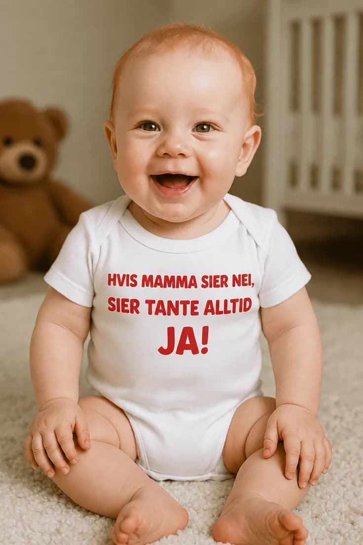 Baby-body Tante sier alltid ja – HVIS MAMMA SIER NEI