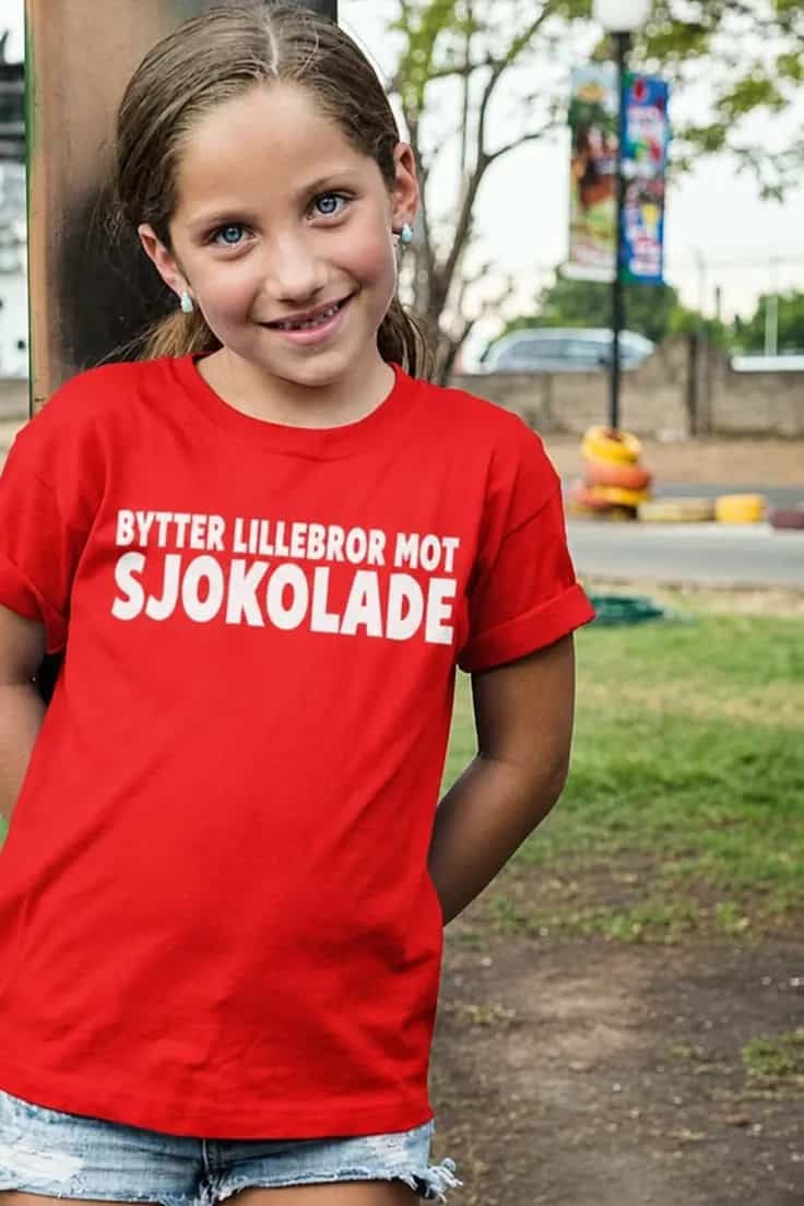 Barne t-skjorte Bytter lillebror mot sjokolade