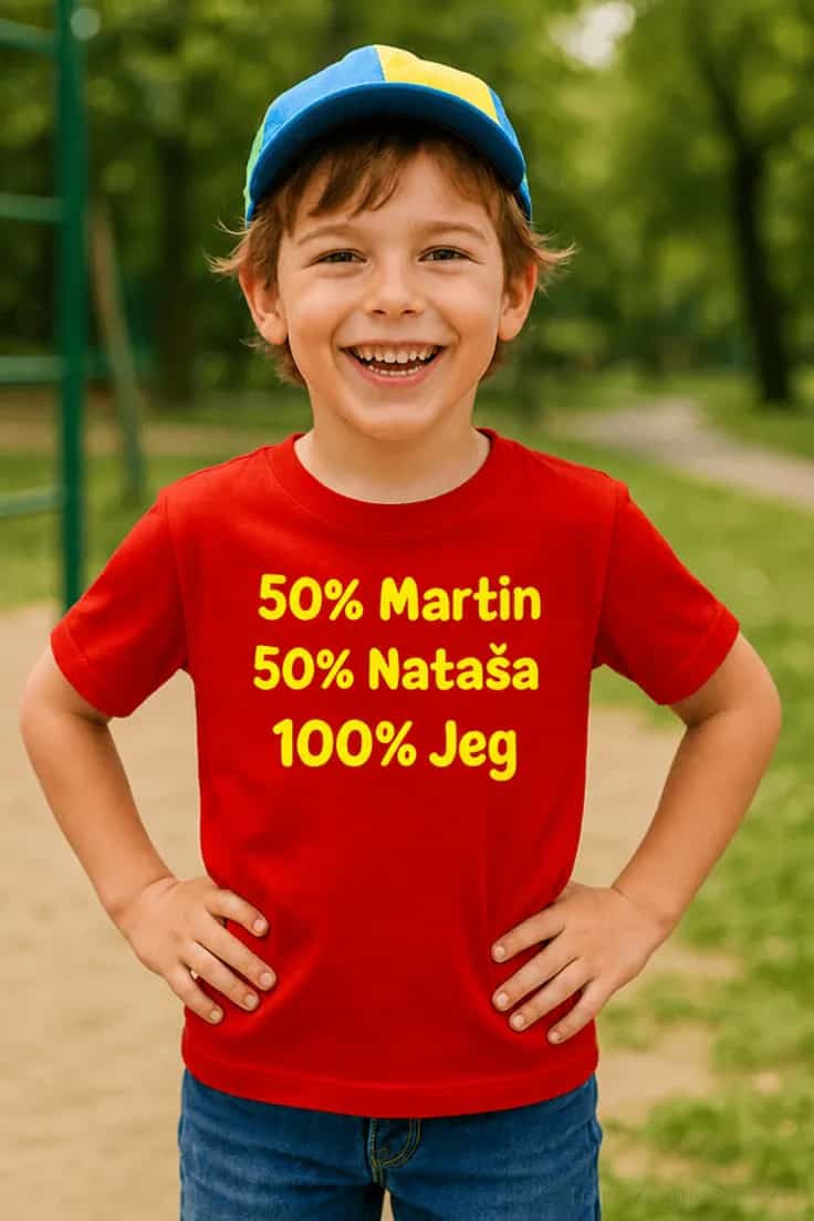 Barne t-skjorte foreldre med navn – 50% Martin