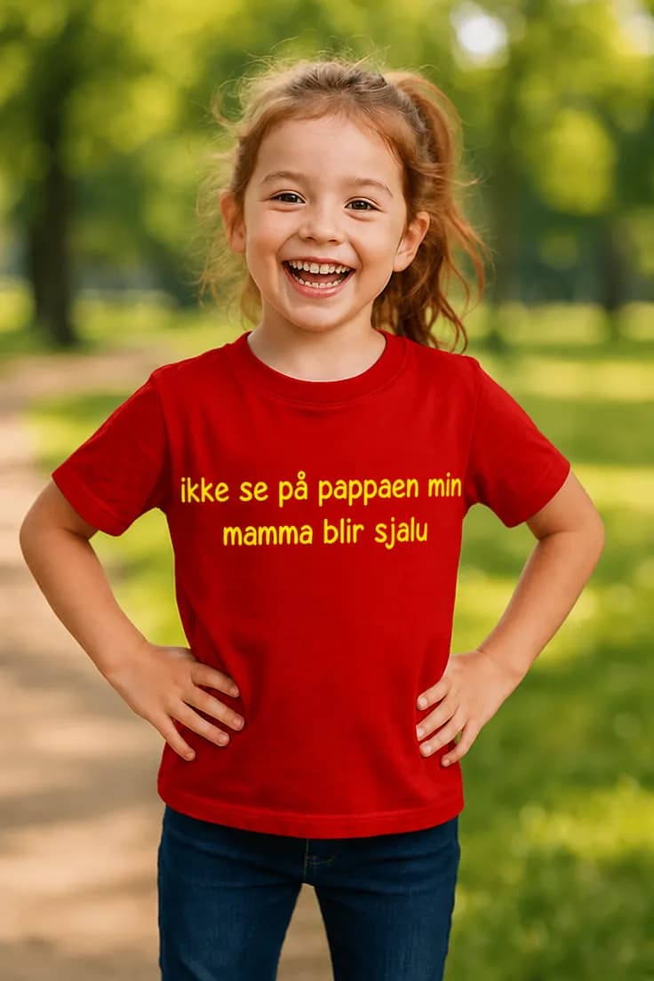 Barne t-skjorte Ikke se på pappa