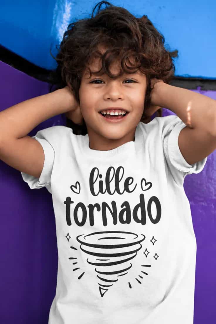 Barne t-skjorte Lille tornado – lille tornado
