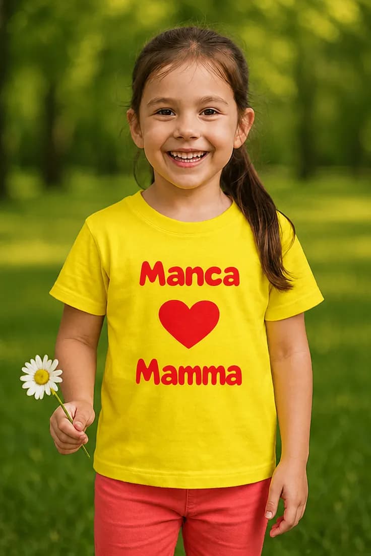 Barne t-skjorte mamma med navn – Manca Mamma