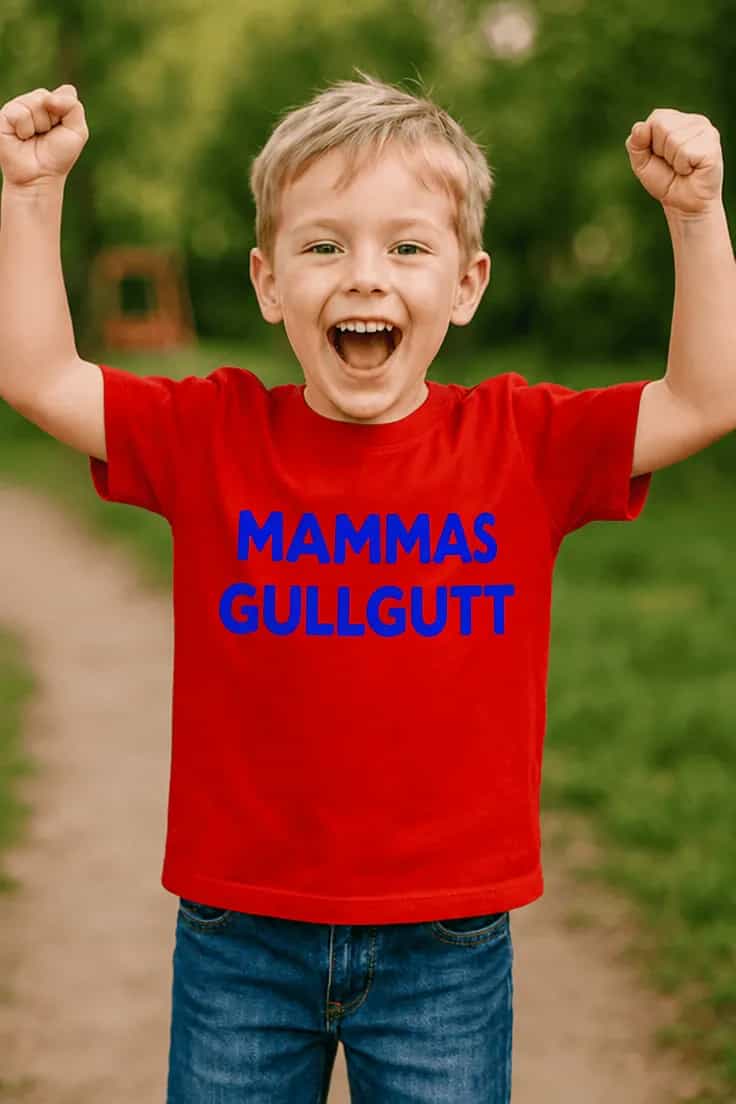 Barne t-skjorte Mammas gullgutt