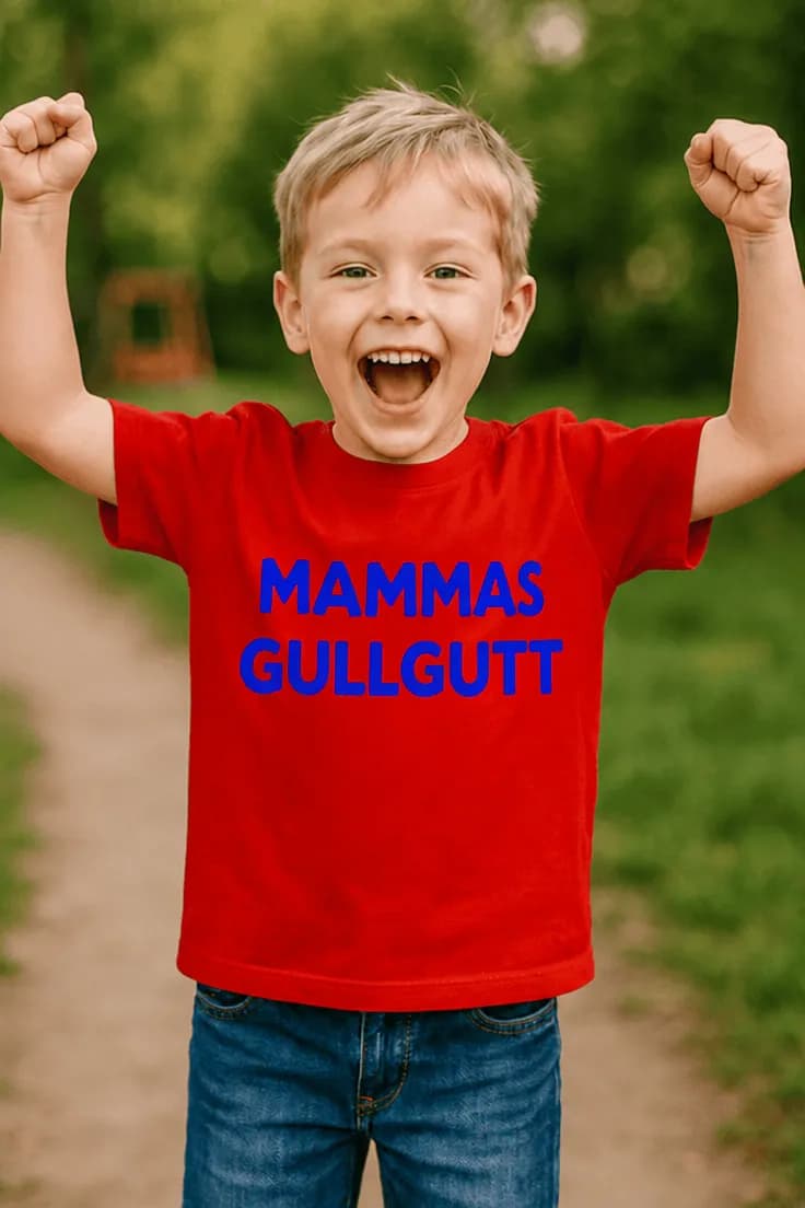 Barne t-skjorte Mammas gullgutt
