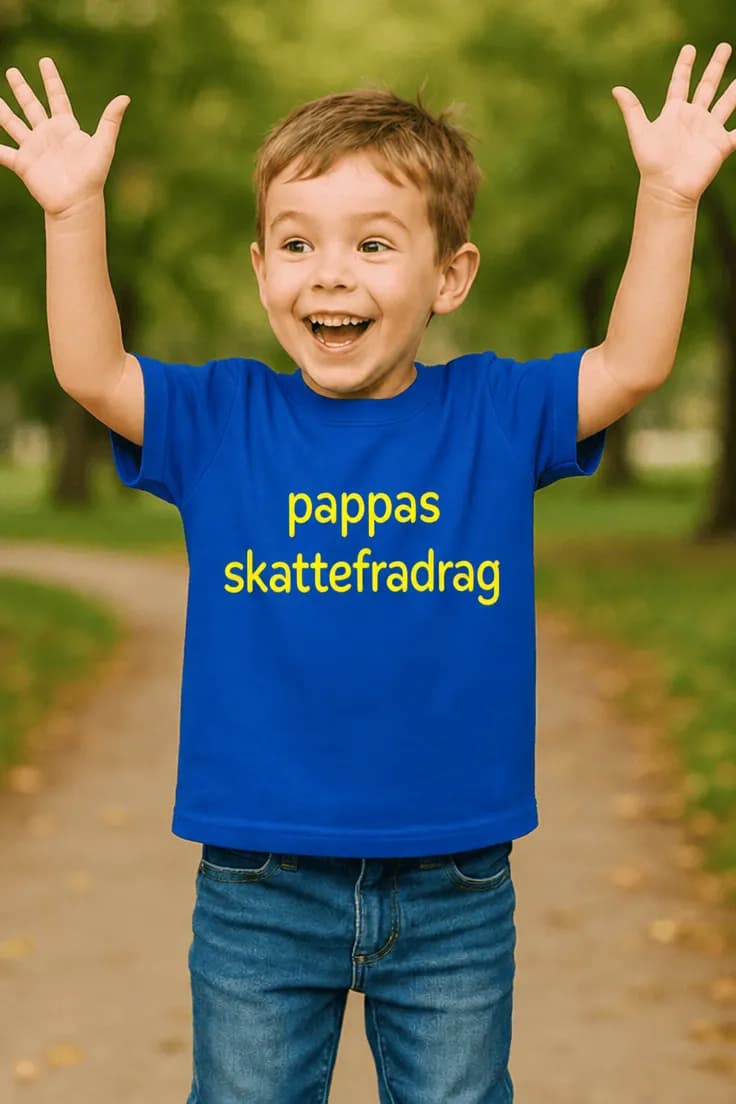 Barne t-skjorte Pappas skattefradrag