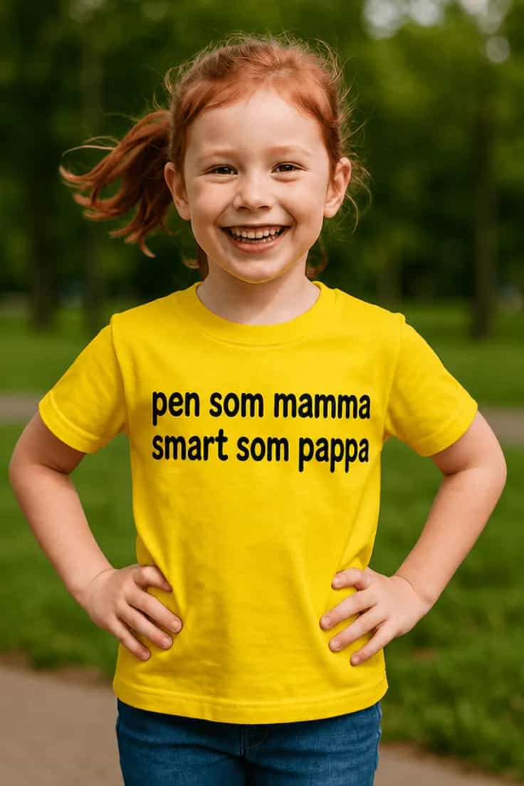 Barne t-skjorte Pen og smart
