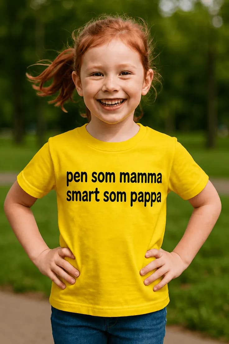 Barne t-skjorte Pen og smart
