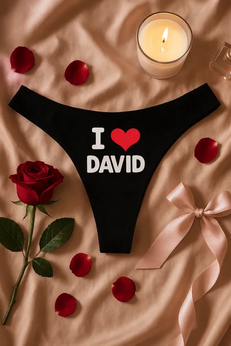 Dameundertøy I love med navn