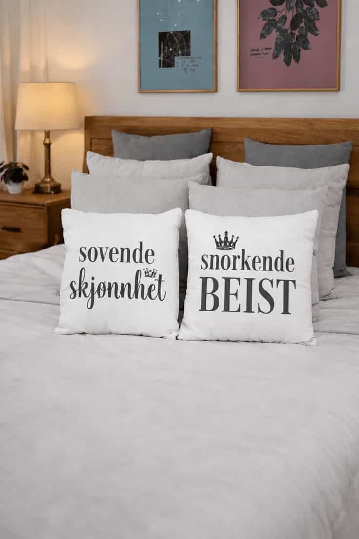 Dekorativ pute Sovende skjønnhet og beist