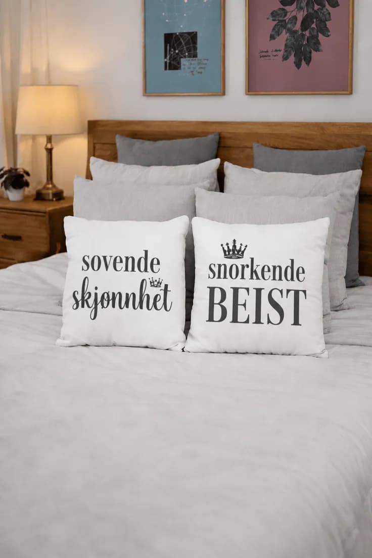 Dekorativ pute Sovende skjønnhet og beist