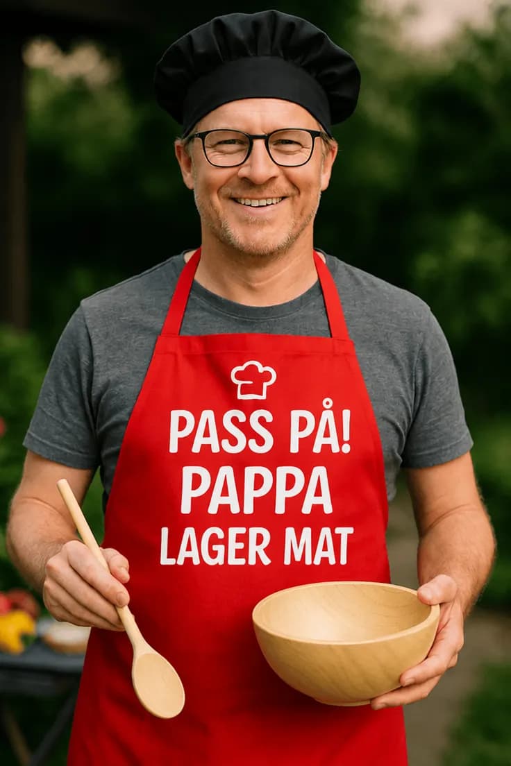 Forkle Pappa lager mat – PASS PÅ! PAPPA LAGER MAT.