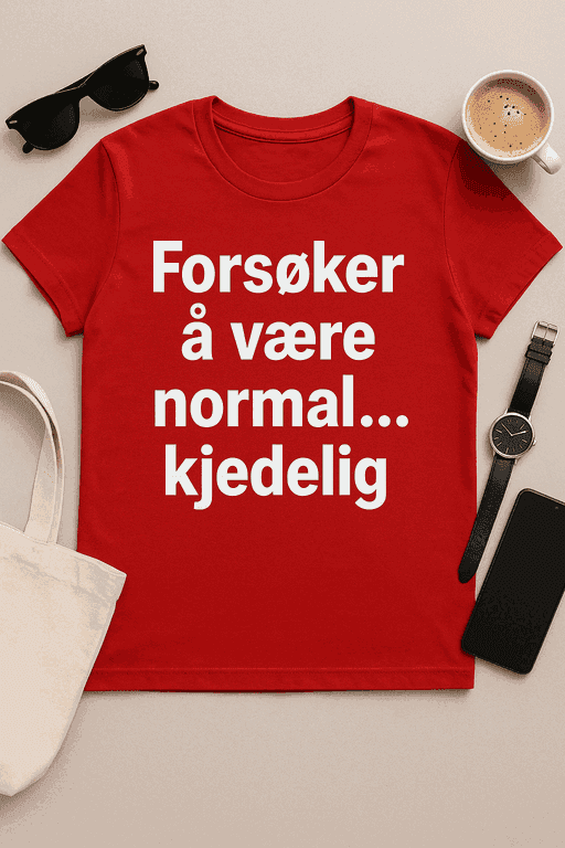 ForsÞker Ä vÊre normal⊠kjedelig T-skjorte
