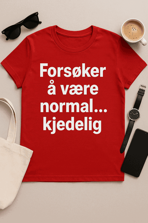 Forsøker å være normal… kjedelig T-skjorte