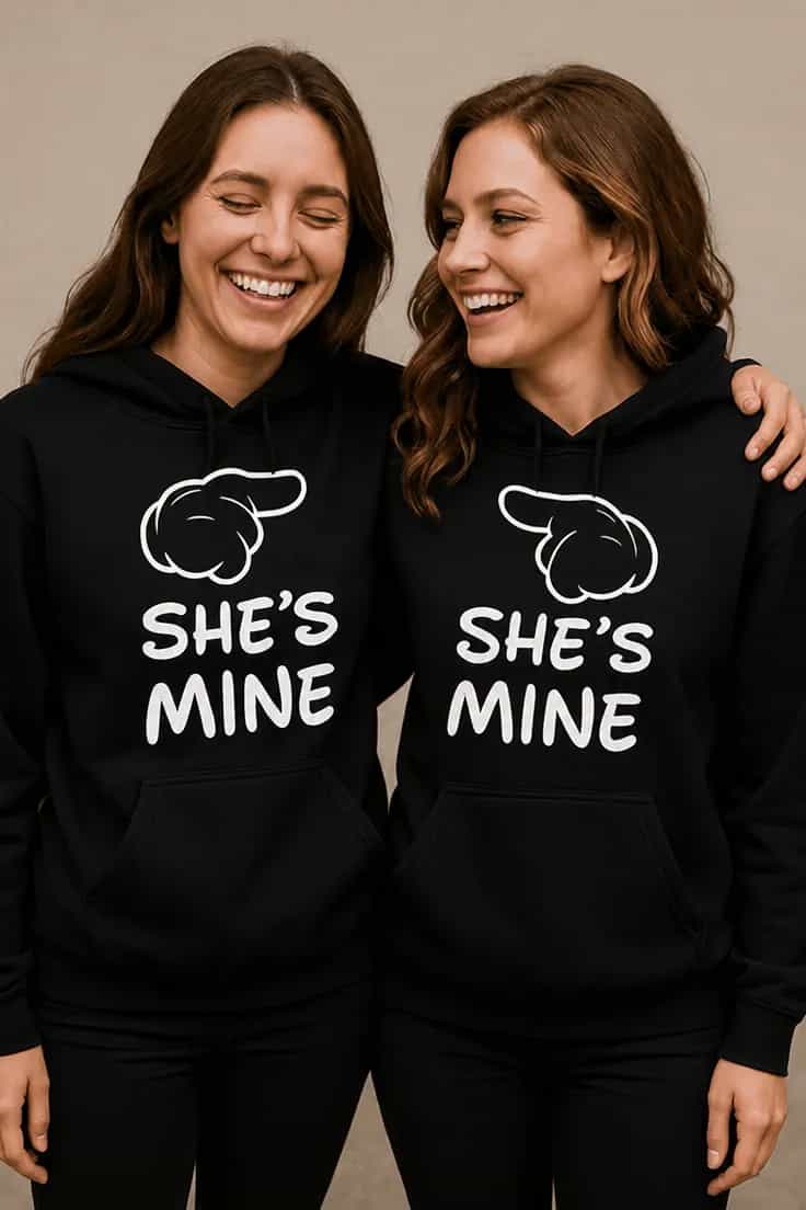 Genser For kjærestepar – Q SHE'S MINE SHE'S MINE
