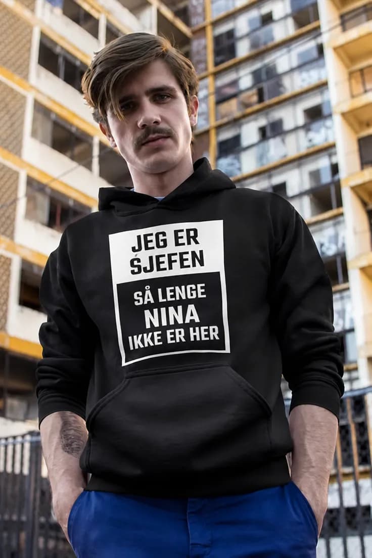 Genser Jeg er sjefen med navn – JEG ER SJEFEN