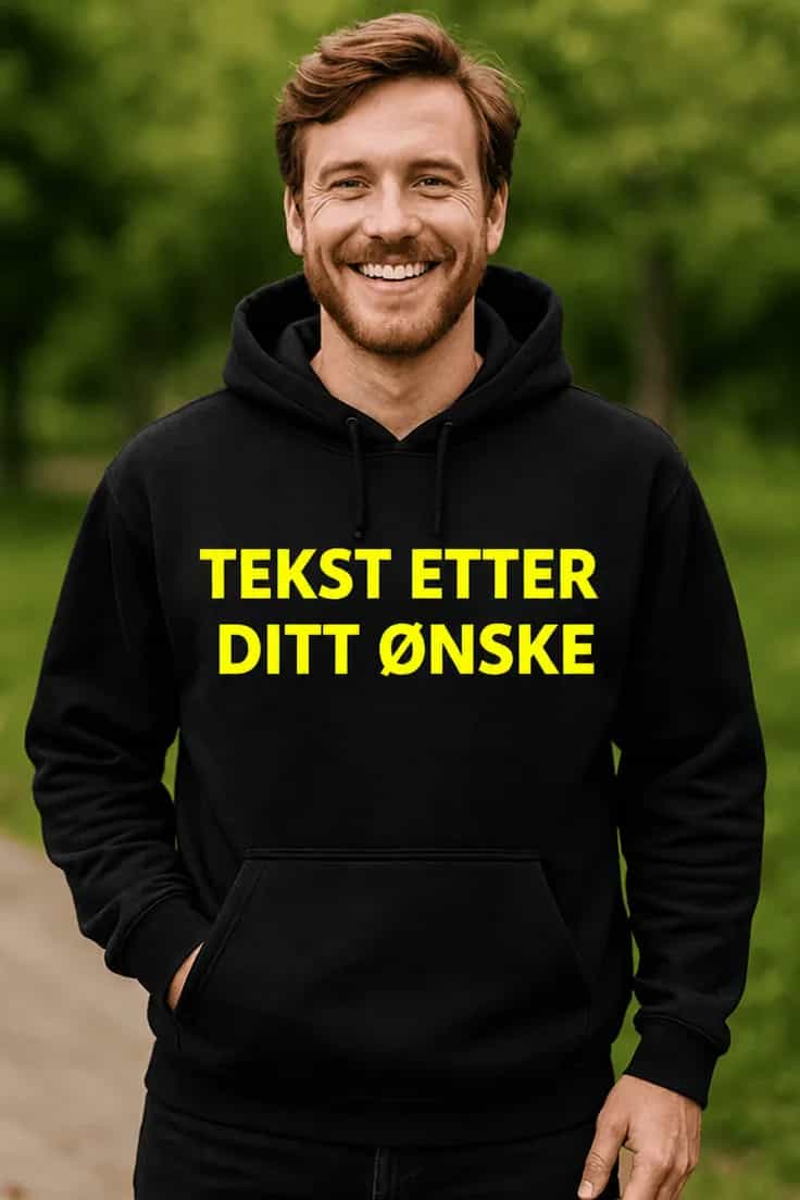 Genser med valgfri tekst – TEKST ETTER DITT ØNSKE