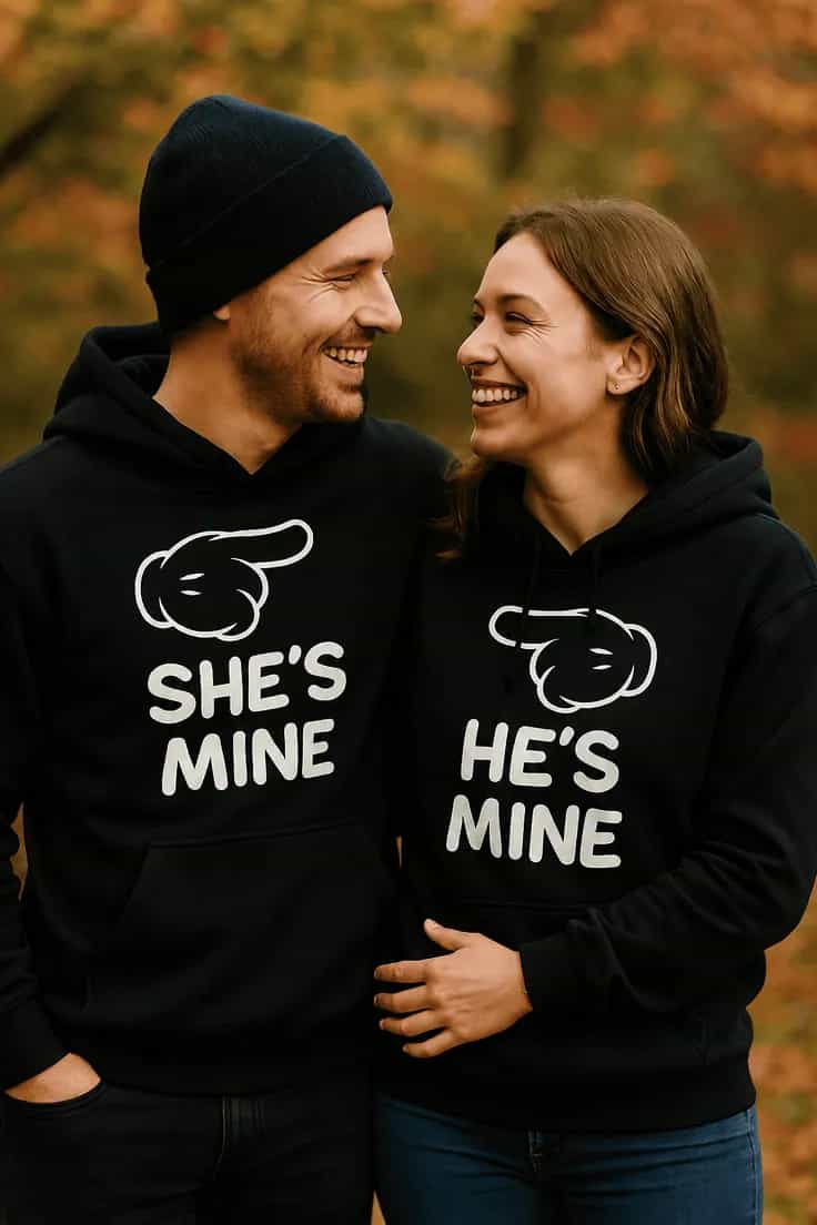 Genser Parmotiv min kjære & SHE'S MINE HE'S MINE