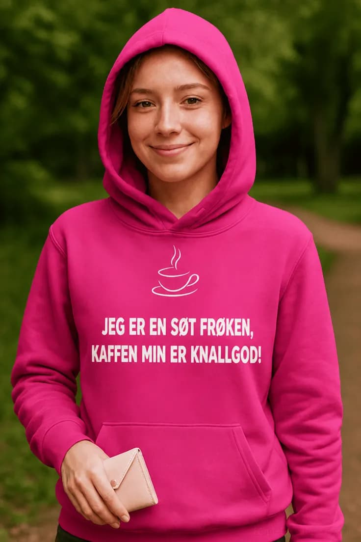 Genser Søt frøken med kaffe – JEG ER EN SØT FRØKEN,