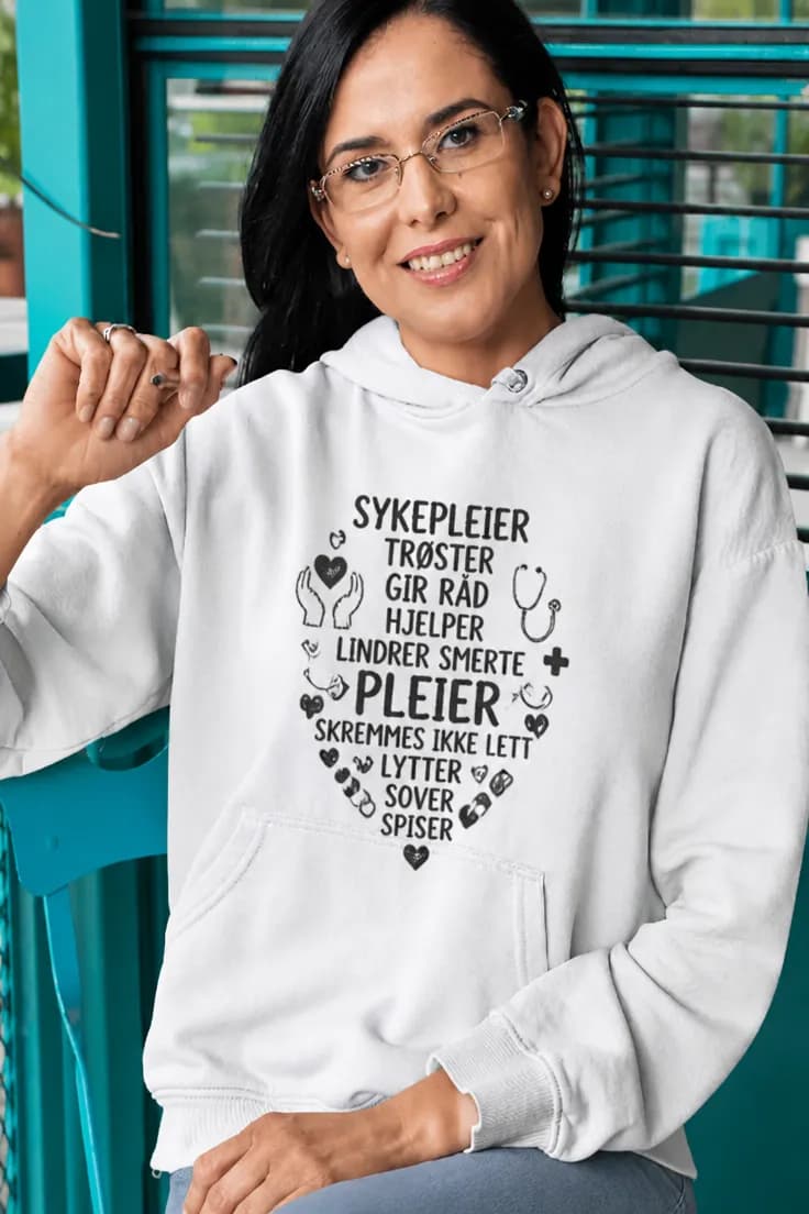 Genser Sykepleier med hjerte – SYKEPLEIER TRØSTER