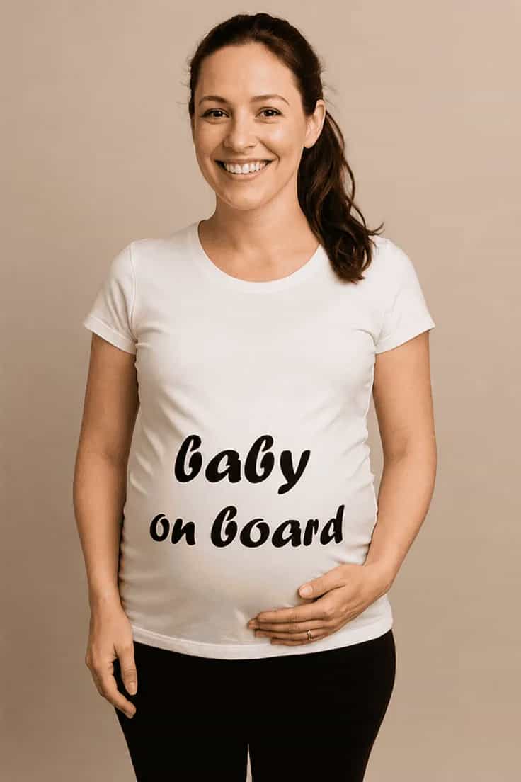 Gravid t-skjorte Baby om bord – baby on board
