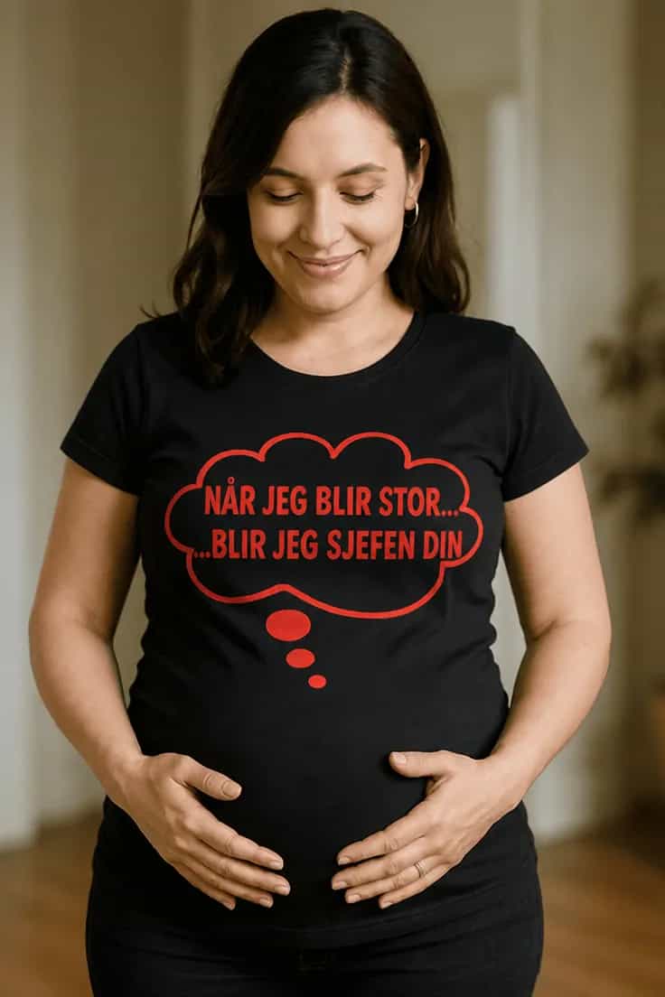 Gravid t-skjorte Blir sjefen din – NÅR JEG BLIR STOR...