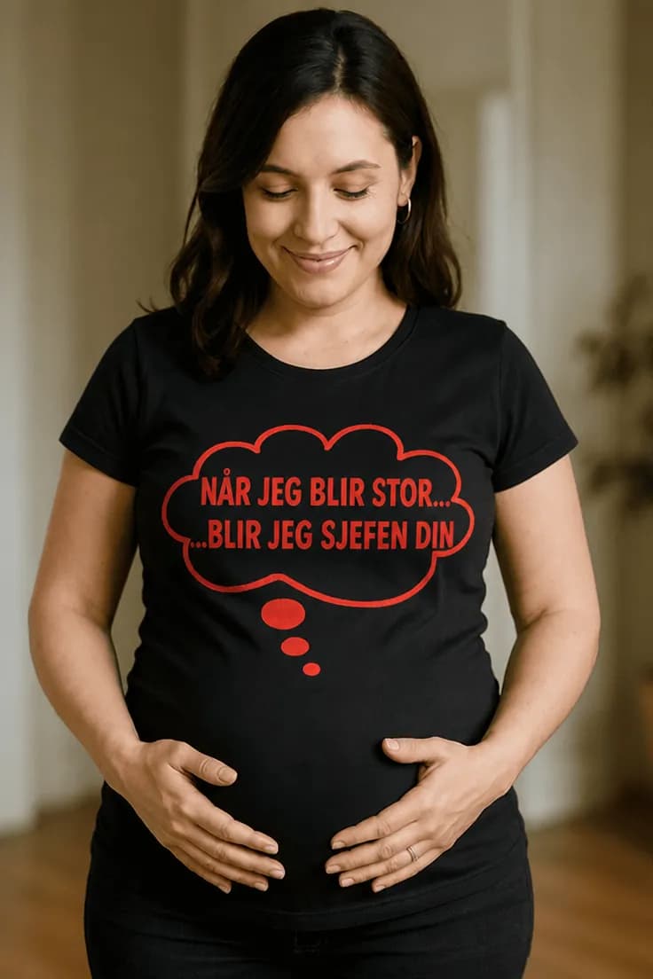 Gravid t-skjorte Blir sjefen din – NÅR JEG BLIR STOR...