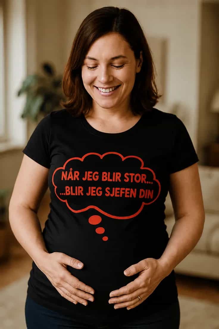 Gravid t-skjorte Fremtidig sjef – NÅR JEG BLIR STOR...