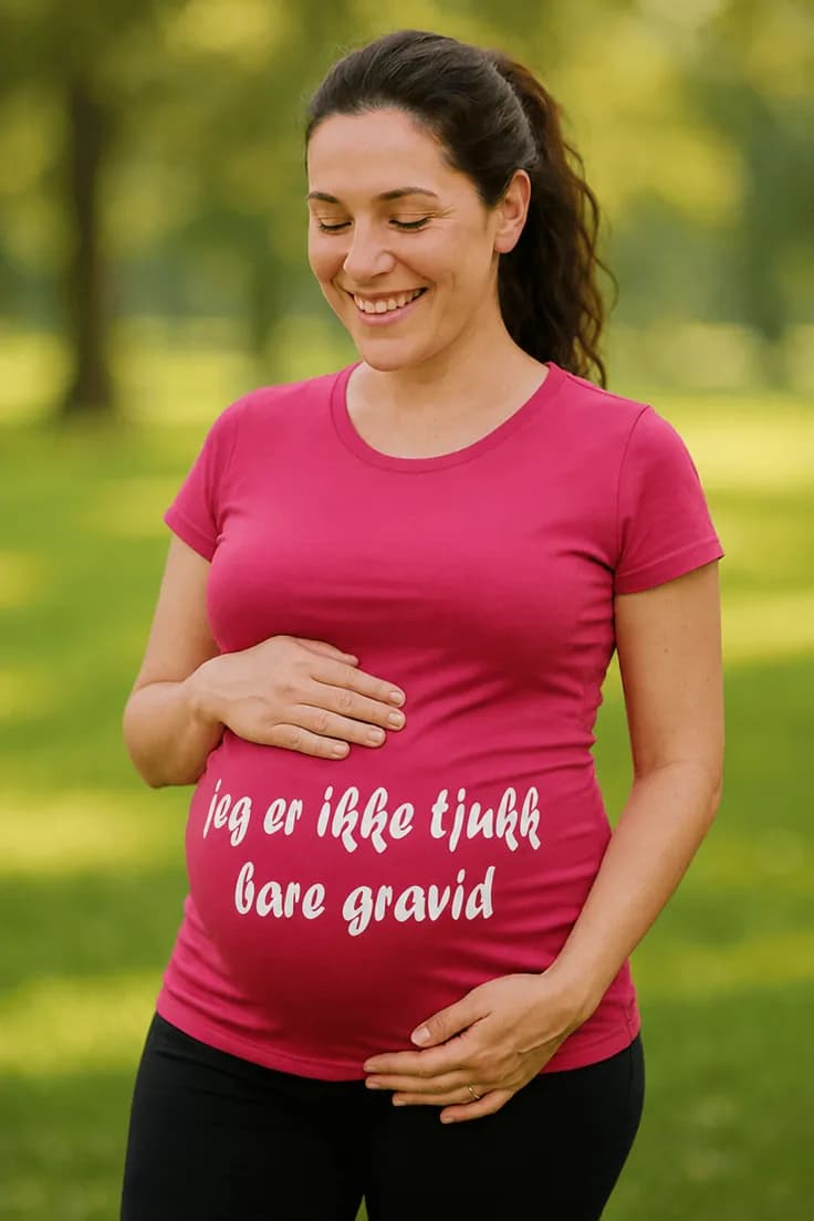 Gravid t-skjorte Ikke tjukk bare gravid