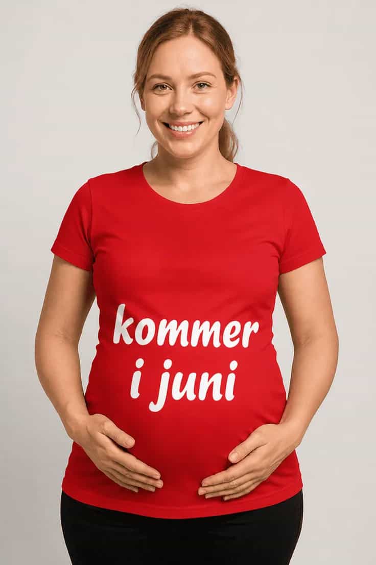 Gravid t-skjorte Kommer i juni