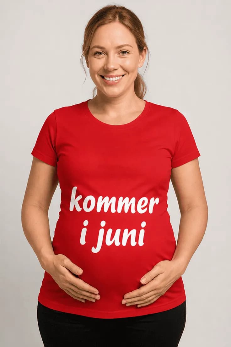 Gravid t-skjorte Kommer i juni