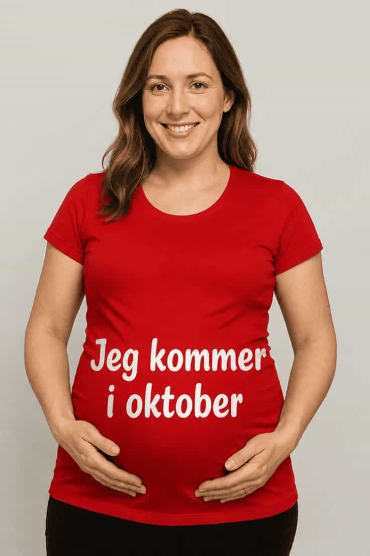 Gravid t-skjorte Kommer i oktober