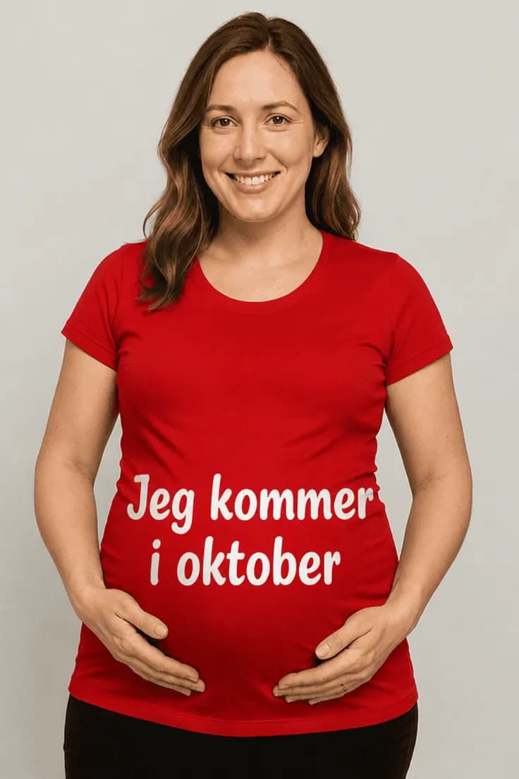Gravid t-skjorte Kommer i oktober