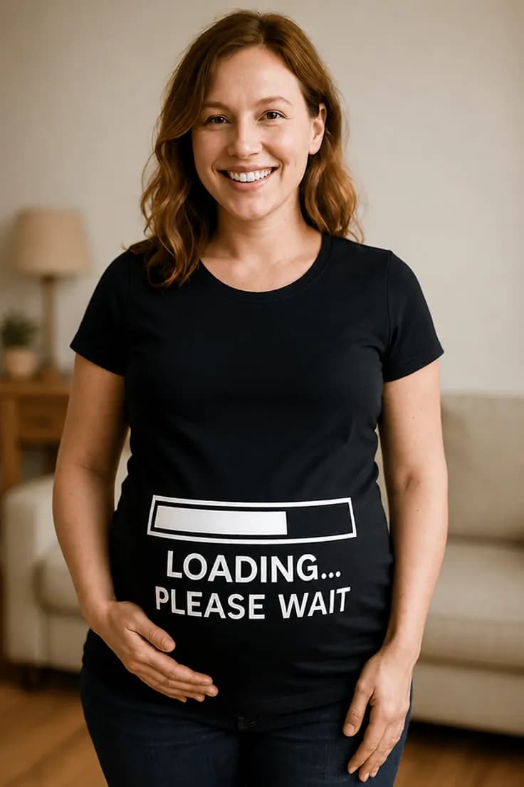 Gravid t-skjorte LOADING... PLEASE WAIT.
