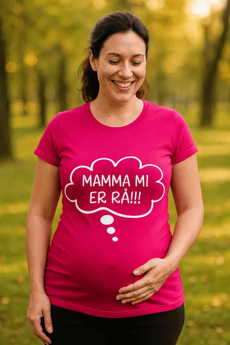 Gravid t-skjorte Mamma mi er rĂĽ | MAMMA MI ER RĂ
!!!