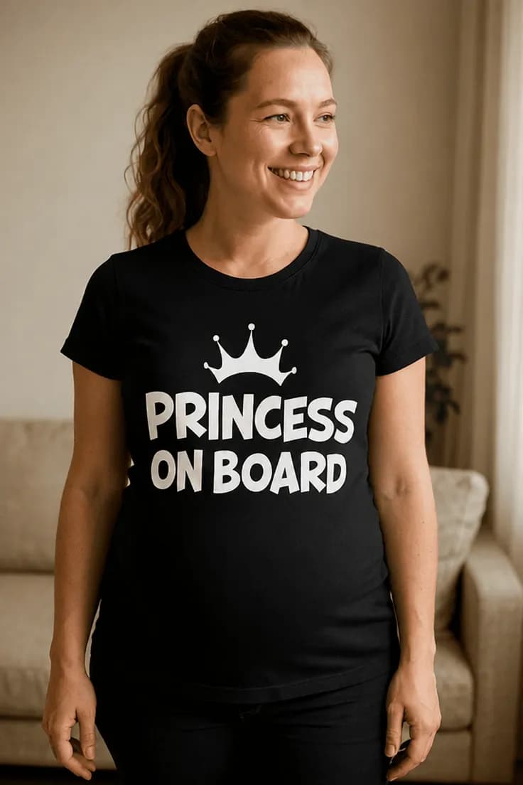 Gravid t-skjorte Prinsesse om bord PRINCESS ON BOARD