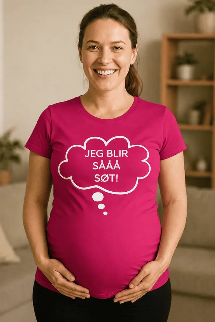 Gravid t-skjorte JEG BLIR S脜脜脜 S脴T!