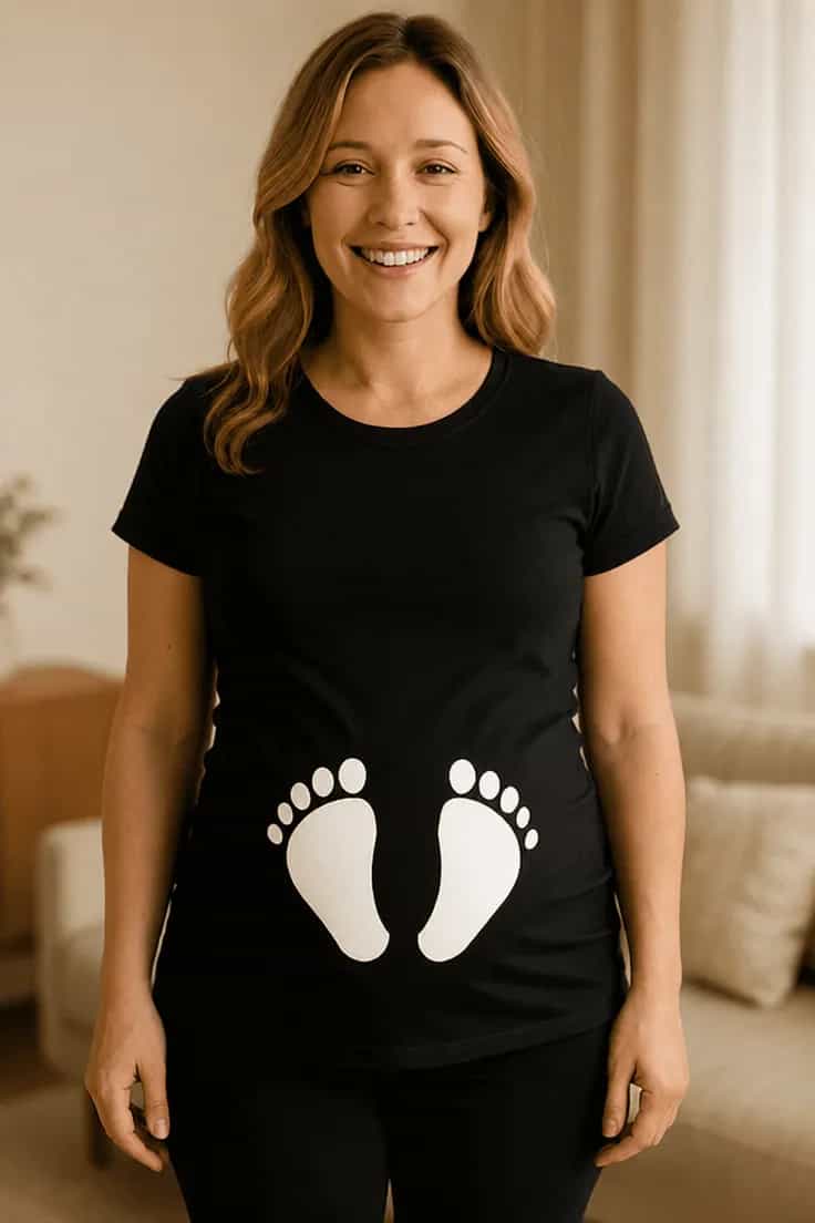 Gravid t-skjorte Små føtter