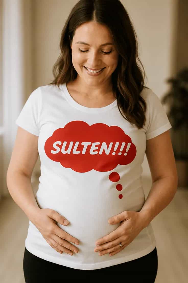 Gravid t-skjorte Sulten – SULTEN!!!