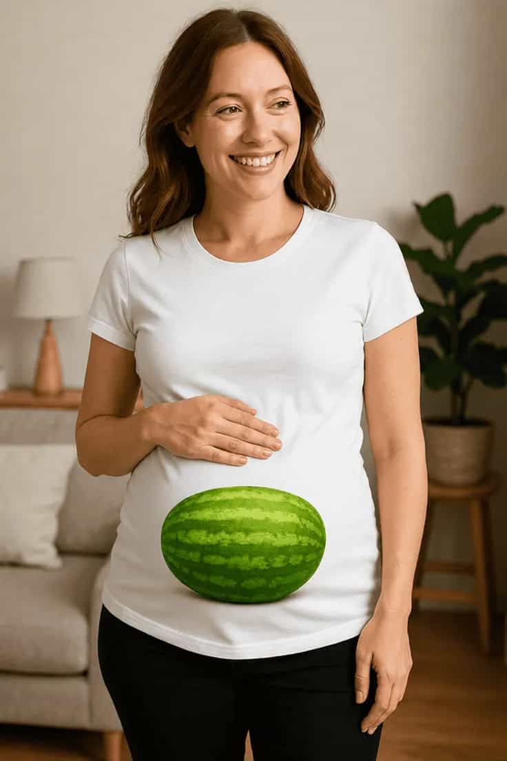 Gravid t-skjorte Vannmelon | Morsom gave