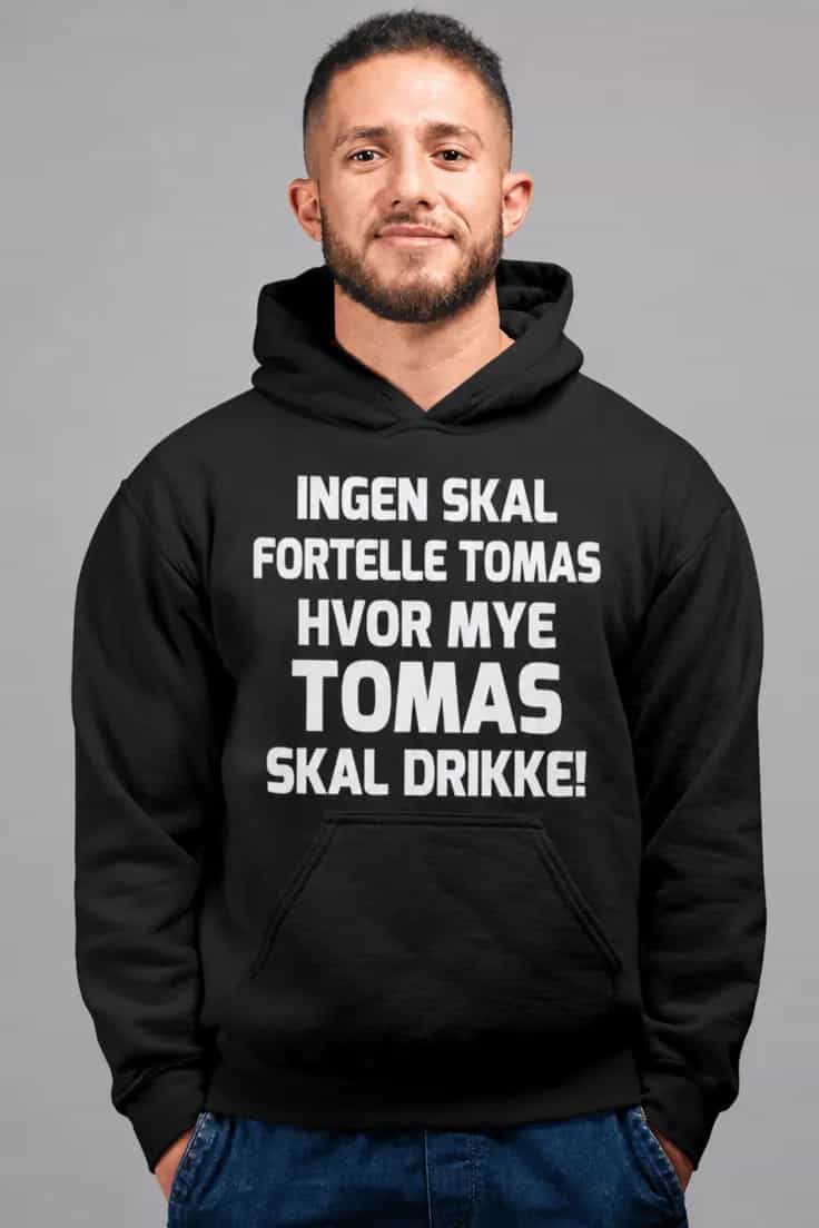 Hettegenser ingen bestemmer drikking med navn